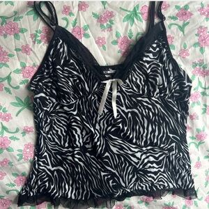 zebra print y2k tank